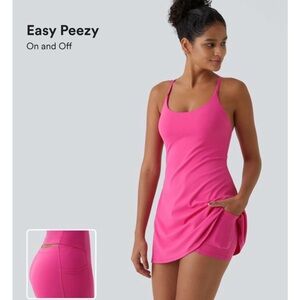 HALARA Bright Pink Strappy Dress